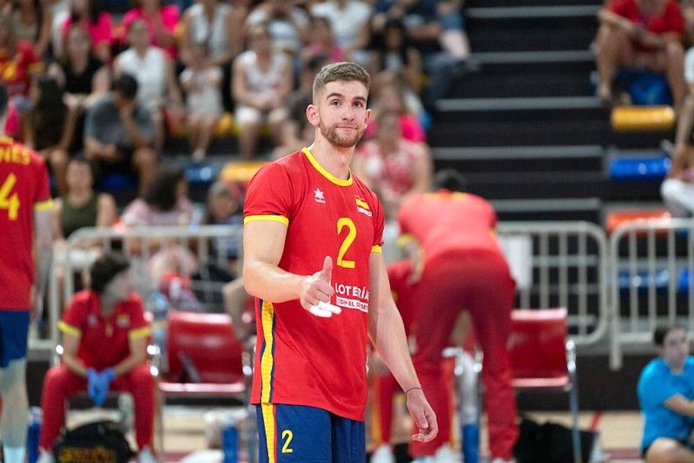 Pepe Villalba en un partido con la Selección Española.
