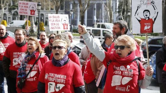 Protestas para recibir el tratamiento de la Hepatitis C