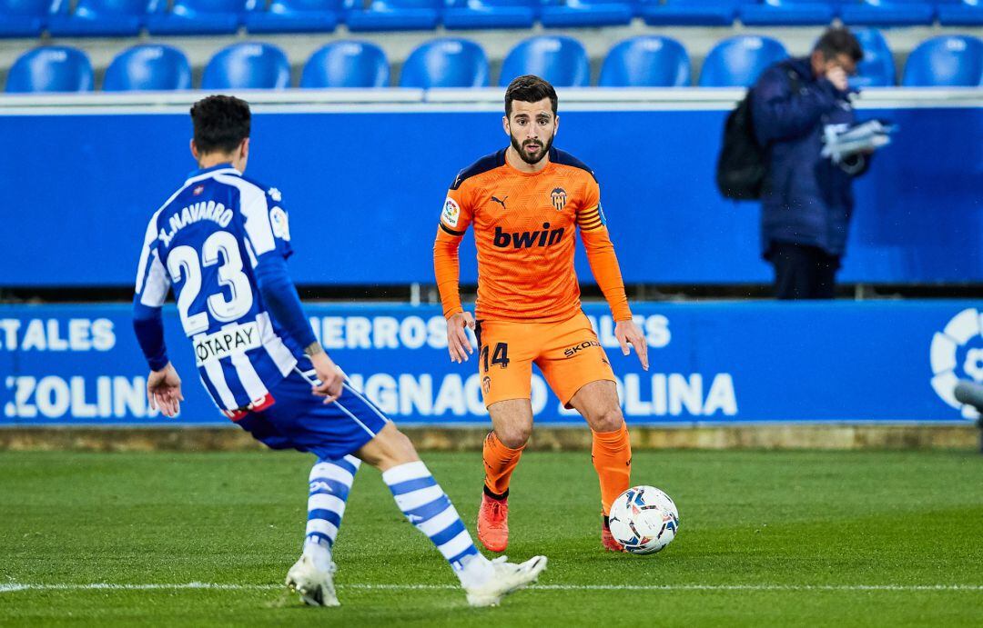 Jose Gaya of Valencia CF during the Spanish league, La Liga Santander, football match played between Deportivo Alaves 