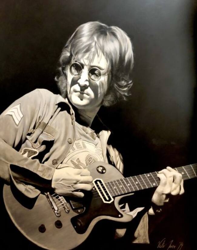 John Lennon en la pintura de Víctor Jerez