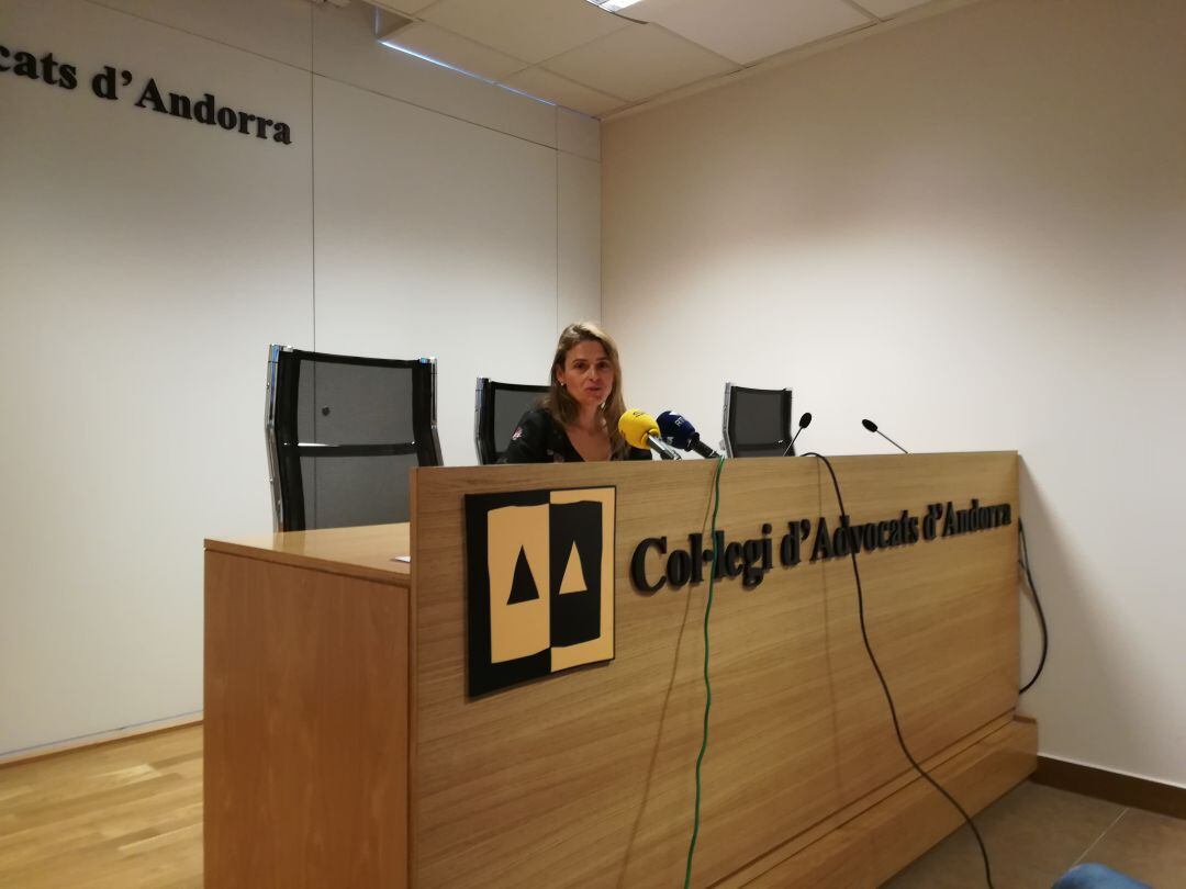 La degana del Col·legi d&#039;Advocats en un acte recent.