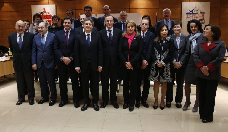 GRA092. MADRID, 14/01/2015.- El ministro de Sanidad, Servicios Sociales e Igualdad, Alfonso Alonso (5d), junto a los consejeros de sanidad de las Comunidades Autónomas, presidiendo por primera vez la reunión del Consejo Interterritorial de Salud, donde se debatirá, entre otros asuntos, sobre los tratamientos de la Hepatitis C. EFE/J.J GUILLÉN