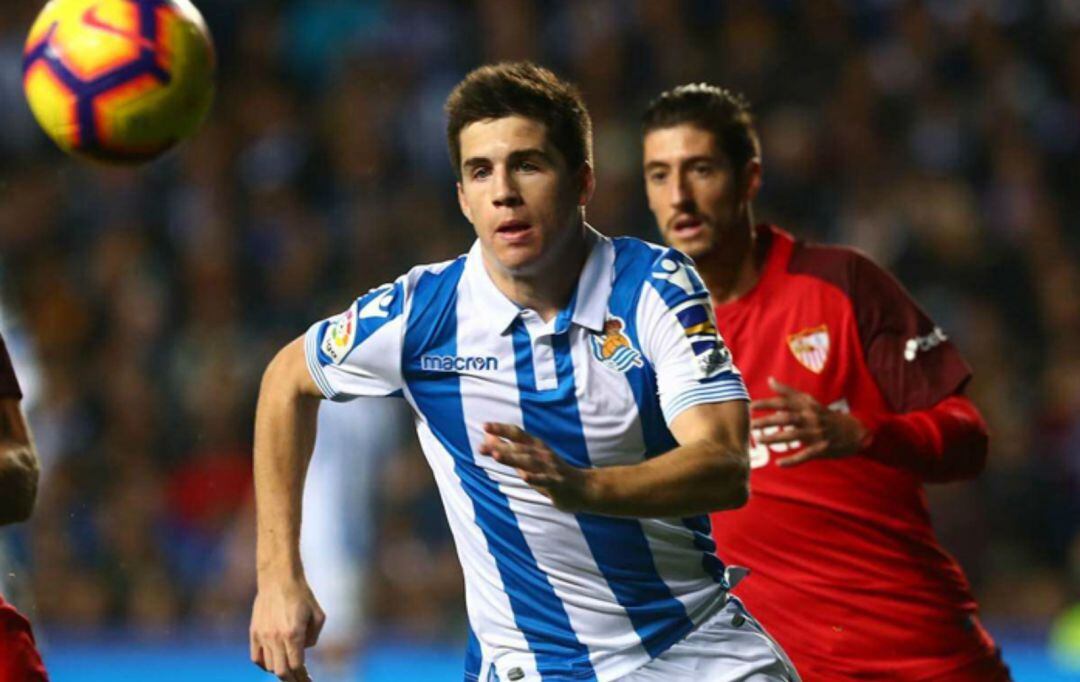 Zubeldia en un partido contra el Sevilla esta temporada