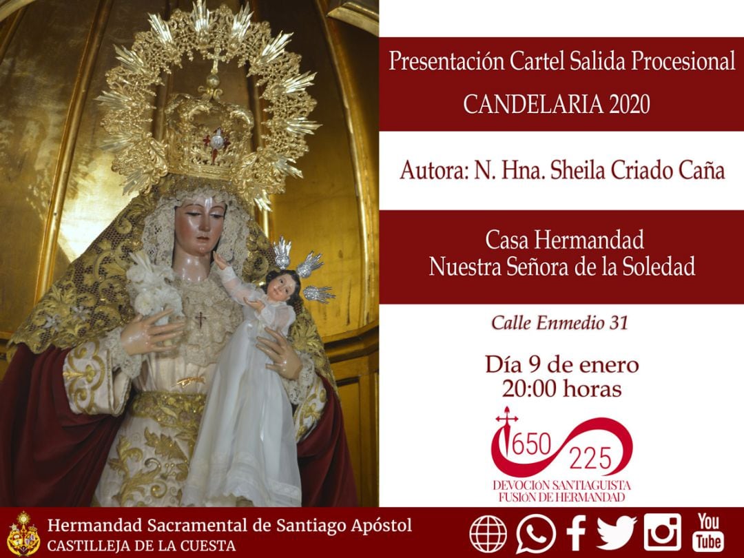 Convocatoria del acto que celebra este jueves la Hermandad de Santiago de Castilleja de la Cuesta