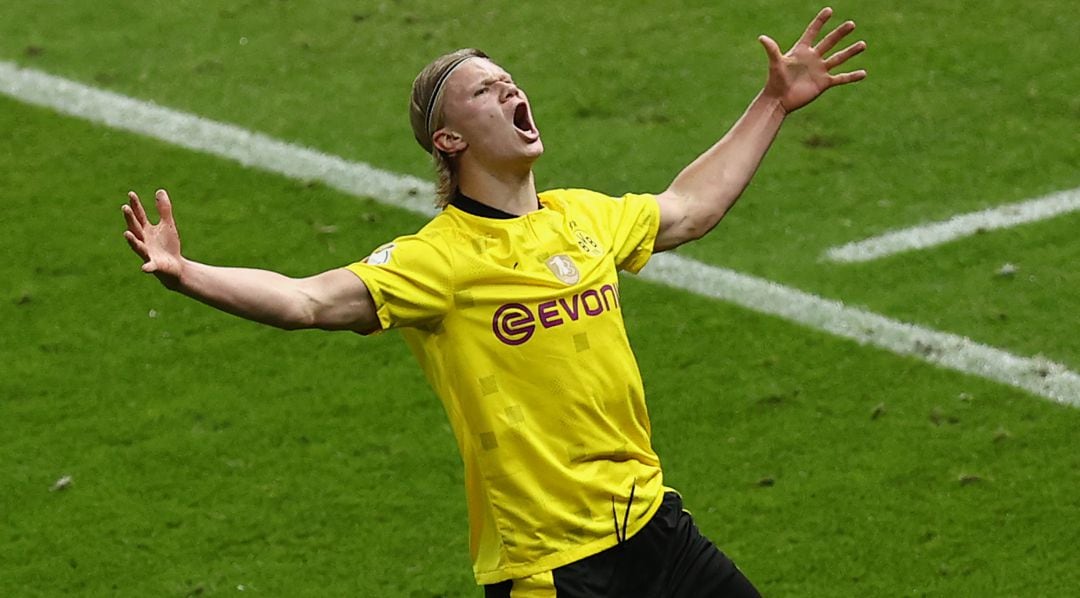 Haaland, en un partido del Borussia Dortmund.