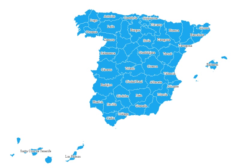 Mapa de las estrellas Michelin 2024.