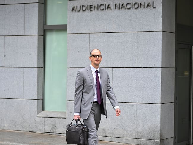El principal investigador del caso Gürtel, Manuel Morocho, inspector de la UDEF que denunció presiones de sus superiores, a su llegada para declarar como testigo el juicio del 'caso Kitchen' en la Audiencia Nacional.