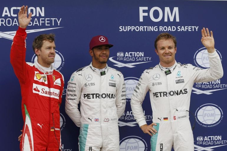 Lewis Hamilton ha conseguido la pole en el Gran Premio de Canadá de Fórmula 1, seguido de su compañero de equipo Nico Rosberg y tercero quedó Sebastian Vettel.