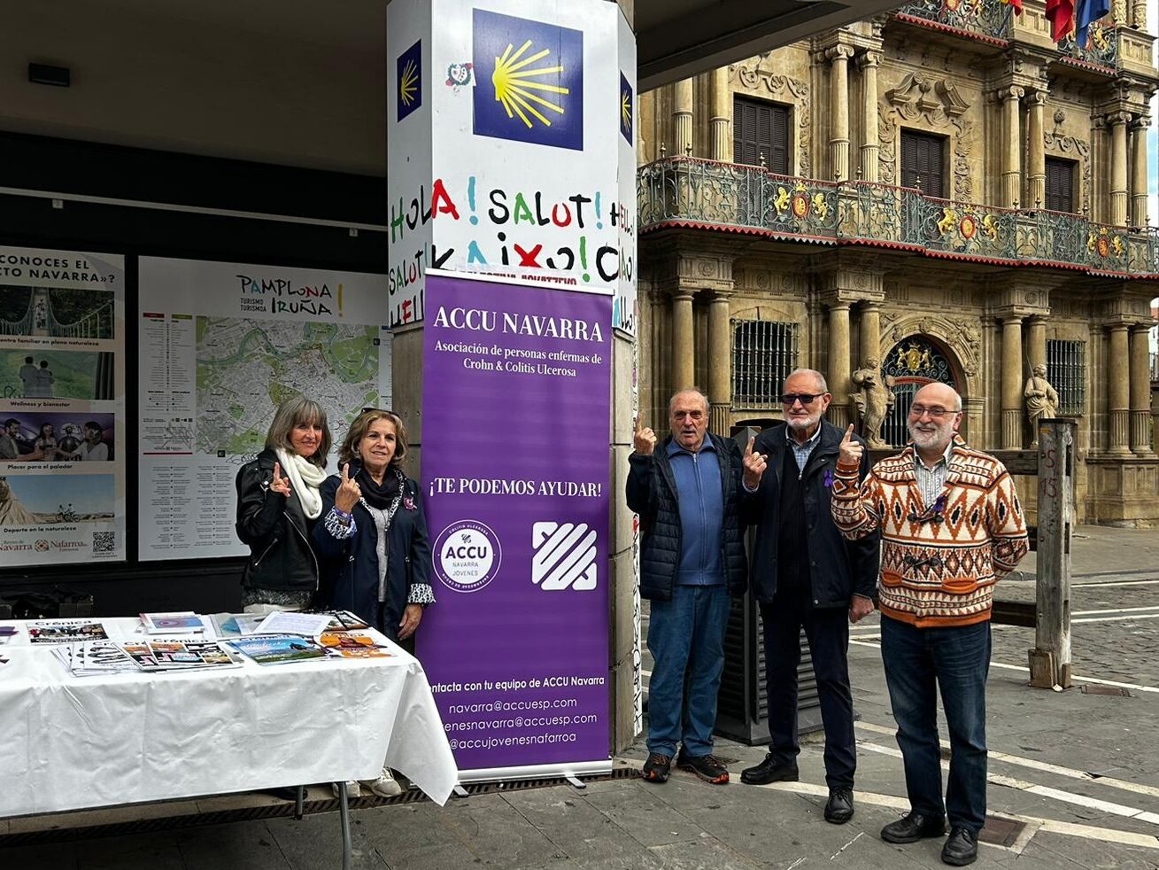 La confederación ACUU en Navarra celebra en Pamplona el Día Mundial del Crohn para dar visibilidad a una enfermedad que padecen 3.000 navarros y el 1% de los españoles.