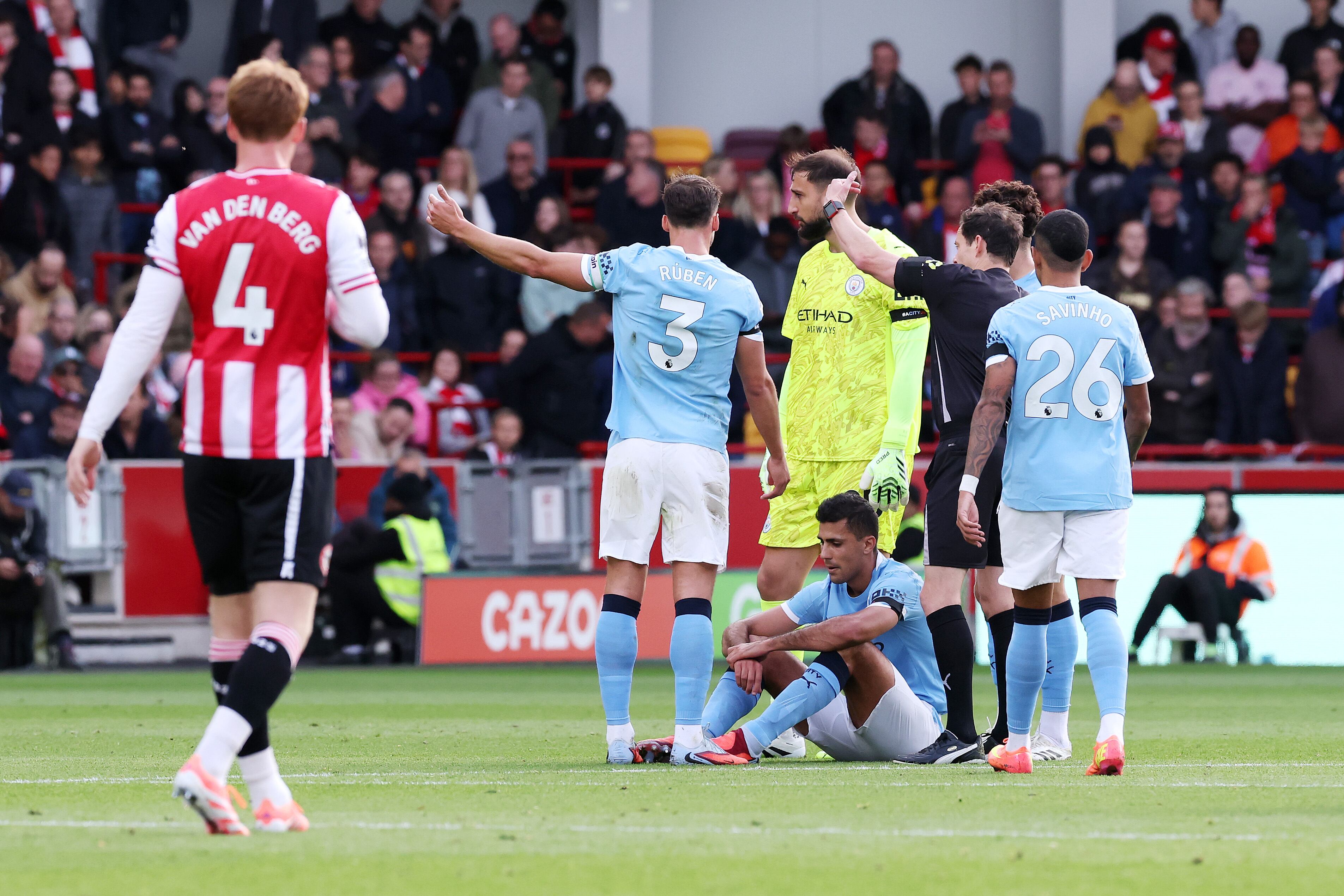 Lesión de Rodri - Brentford v Manchester City - Premier League (Photo by Justin Setterfield/Getty Images)