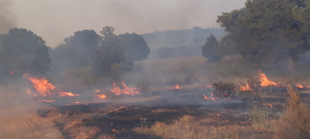 Imagen del incendio de El Bonillo