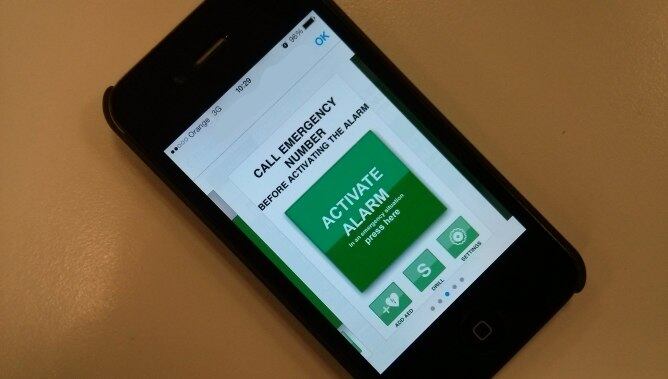 Una imatge de la aplicació &quot;Go up to me&quot; a un smartphone