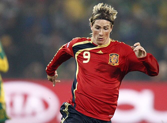 Fernando Torres, durante el partido ante Sudáfrica