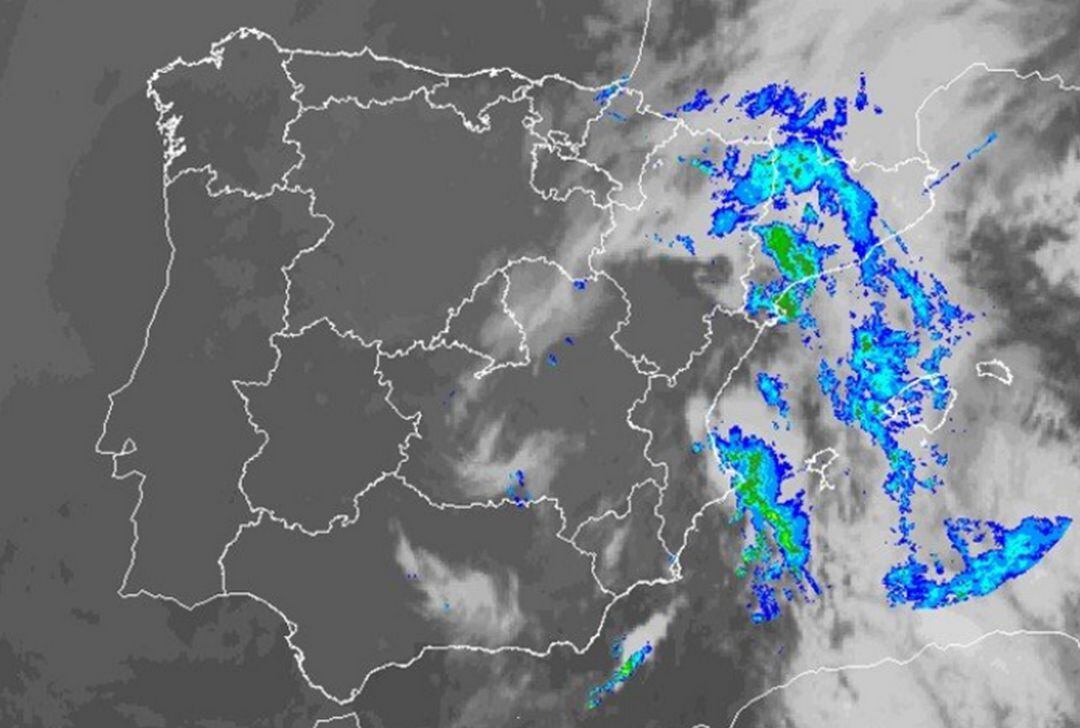 Imagen de la evolución de las nubes desde el satélite Eumetsat. 