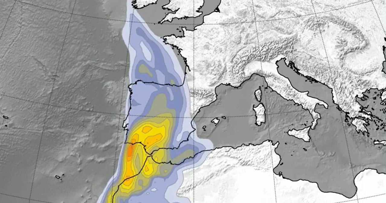 A partir del martes una borrasca circulará al oeste de la Península, con lluvias en el zonas de la mitad occidental peninsular, y favorecerá la llegada de polvo en suspensión.