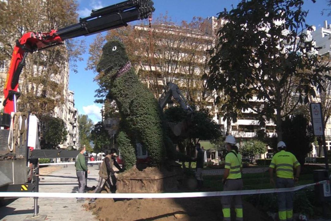 El Dinoseto cuando se mudó a la Alameda