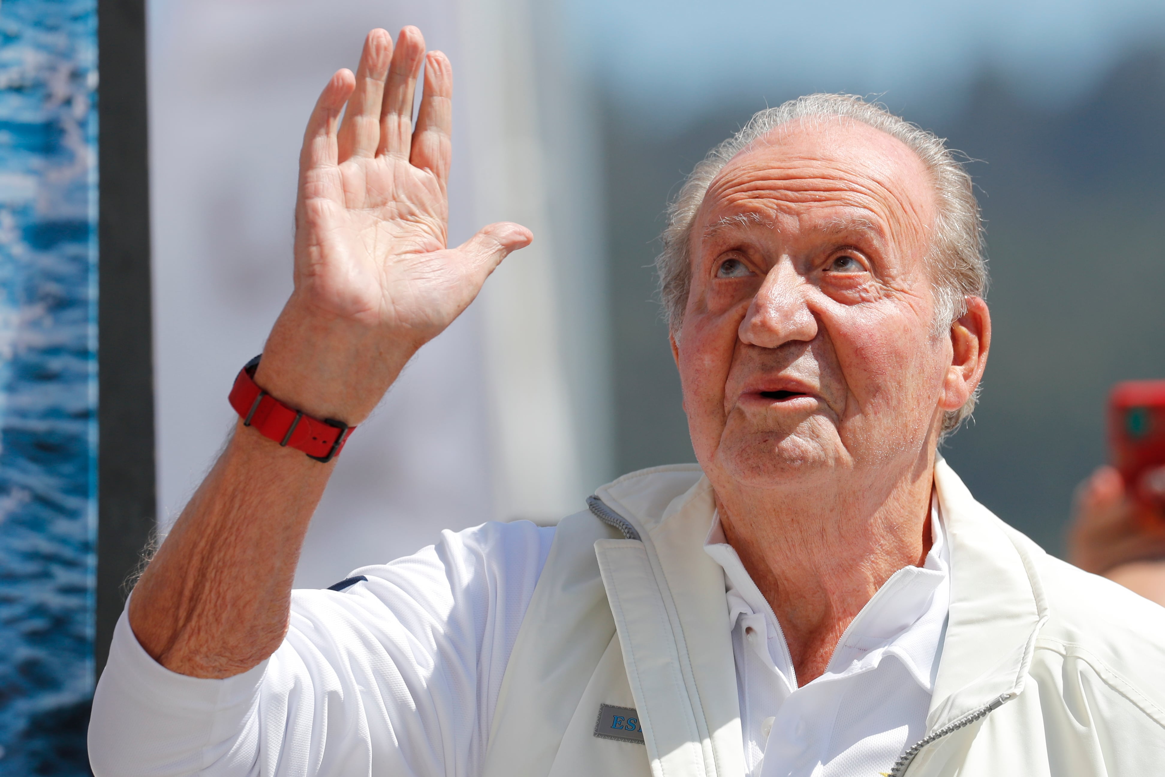 El rey emérito Juan Carlos I en la localidad pontevedresa de Sanxenxo