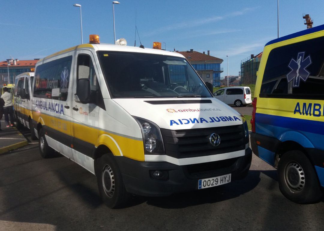 Ambulancias en el Hospital Clínico de Santiago.