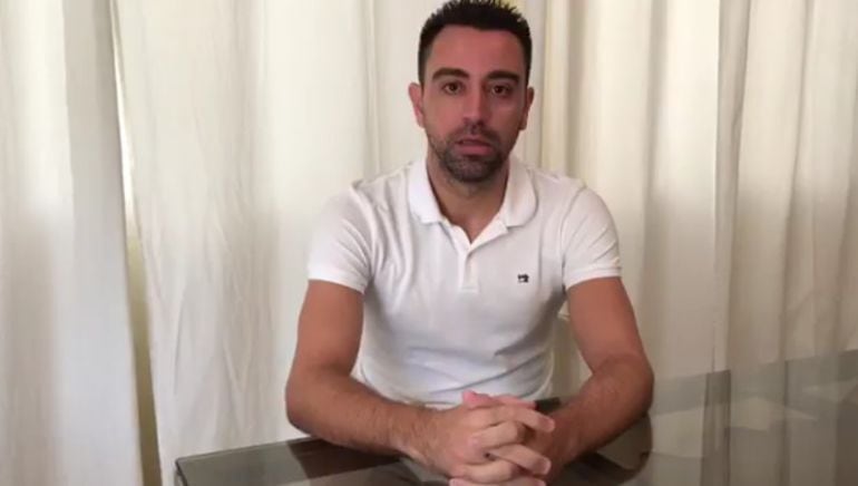 Xavi Hernández, en el mensaje que ha lanzado desde Catar