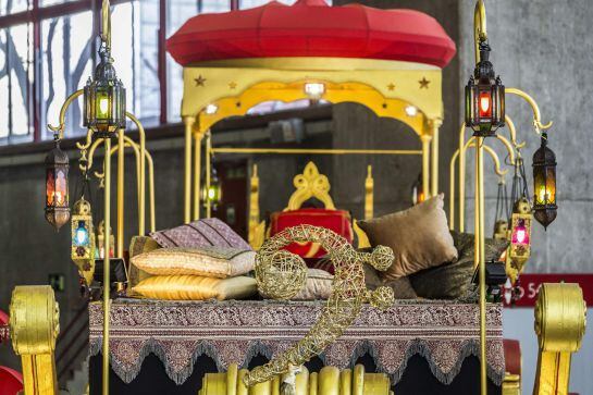 Una de las carrozas de sus Majestades de Oriente que participará en la Cabalgata de los Reyes Magos de Madrid