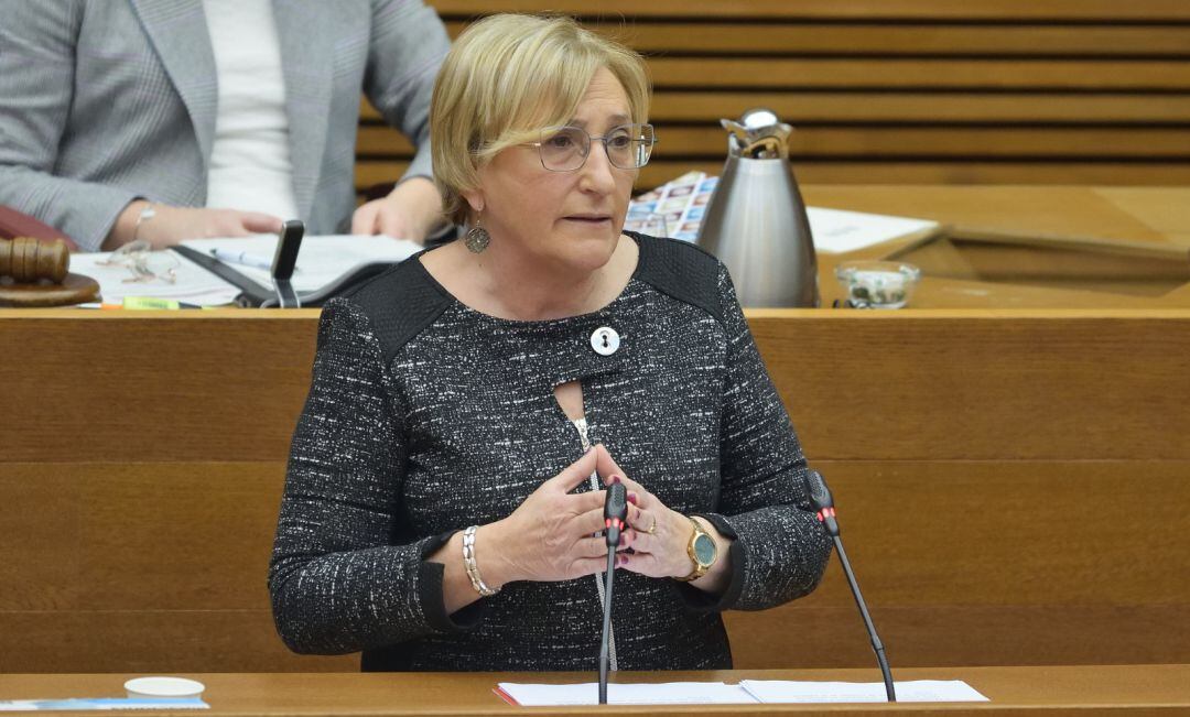 La consellera Barceló ha dado explicaciones de la gestión de la pandemia en las últimas semanas en la tribuna de Les Corts