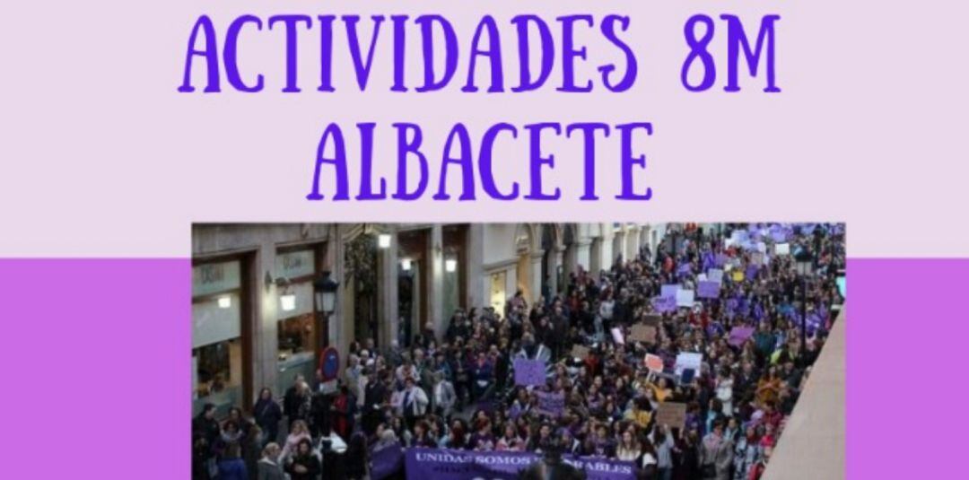 Cartel anunciador con los actos para este Día de la Mujer