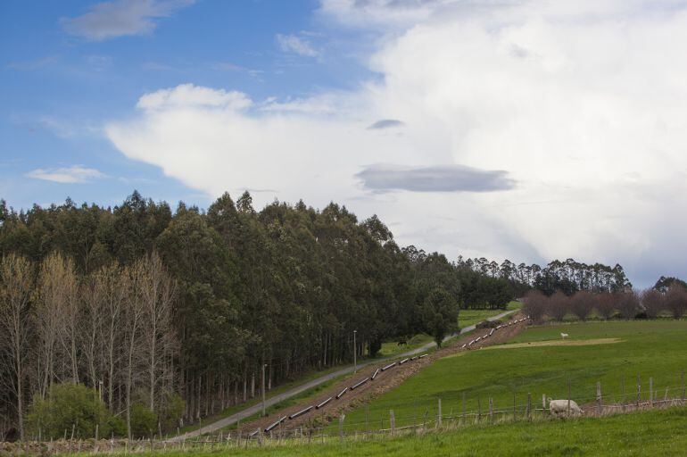 Imagen de las obra del gaseoducto, que empezó a funcionar en 2014.