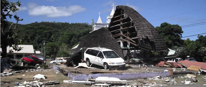 La isla de Samoa Americana ha sido la más afectada por el tsunami de 7,9 grados en la escala de Richter