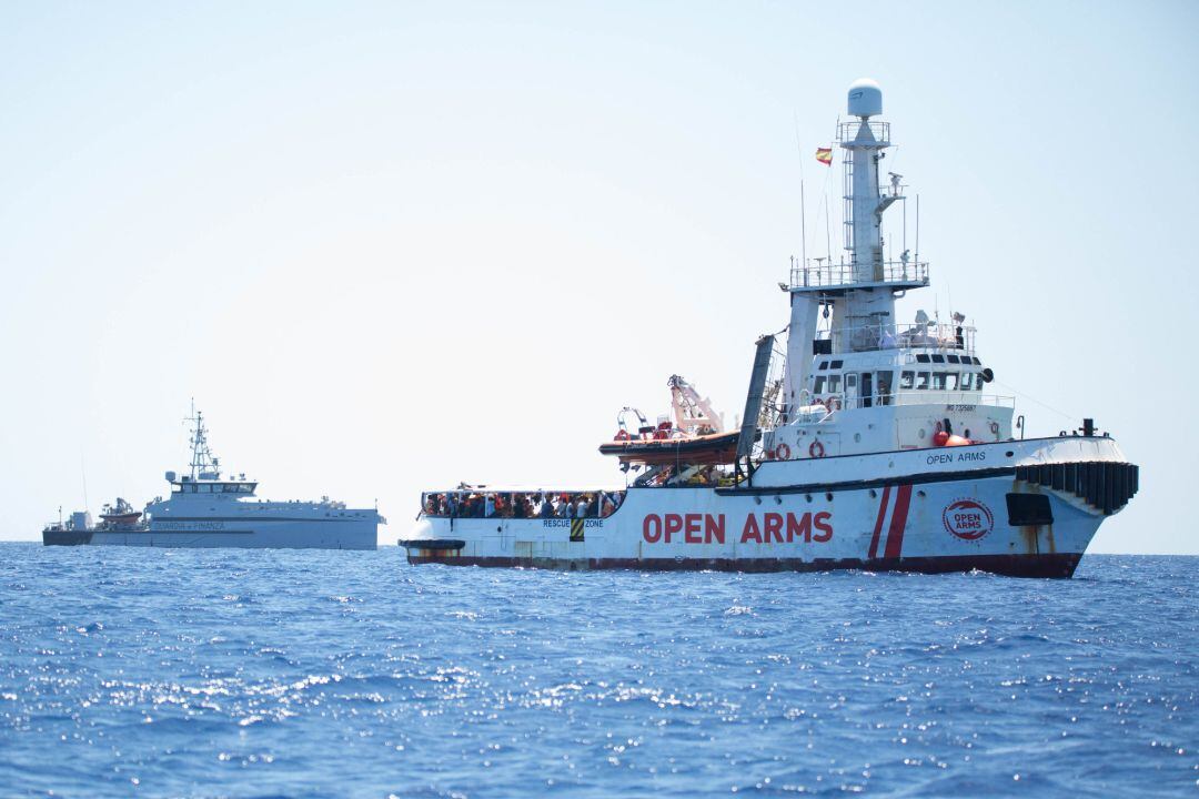 El Open Arms en las costas de Lampedusa