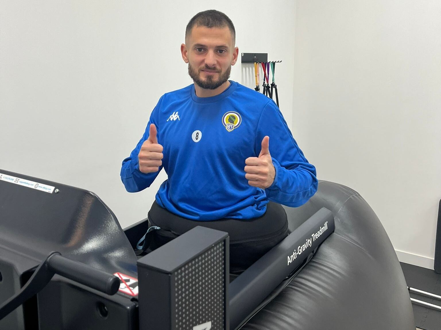 José Artiles, jugador del Hércules, en la ALTER G