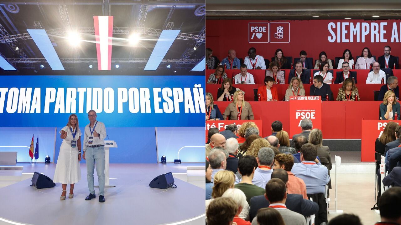 PP y PSOE afrontan este fin de semana citas internas