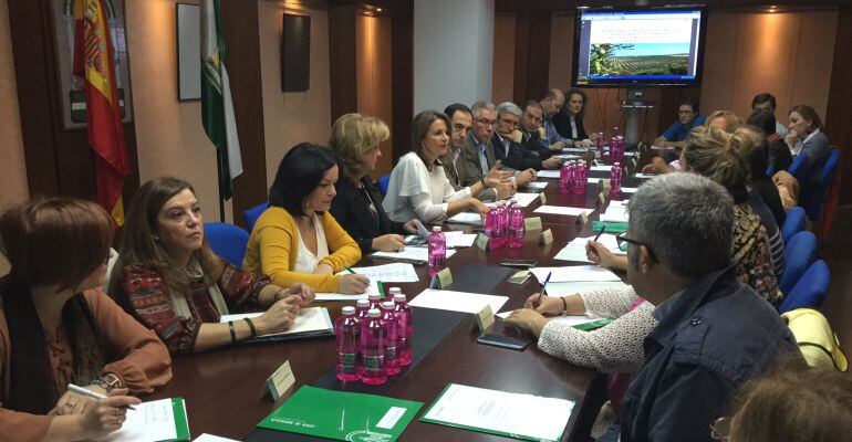 Miembros del Foro Provincial de Inmigración durante la reunión de este viernes.