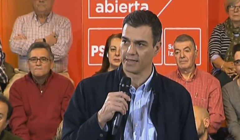 Pedro Sánchez habló de pensiones en Leganés y pidió movilizarse para defenderlas.