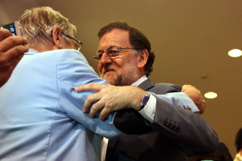 Mariano Rajoy, al inicio de su acto de campaña en Lleida.