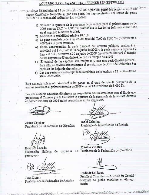 Escrito dirigido a los ministros de España y Francia