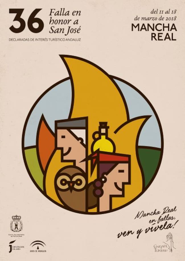 Cartel anunciador de la falla de Mancha Real.