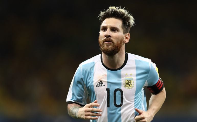 Messi, durante el último partido que la selección argentina disputó frente a Brasil