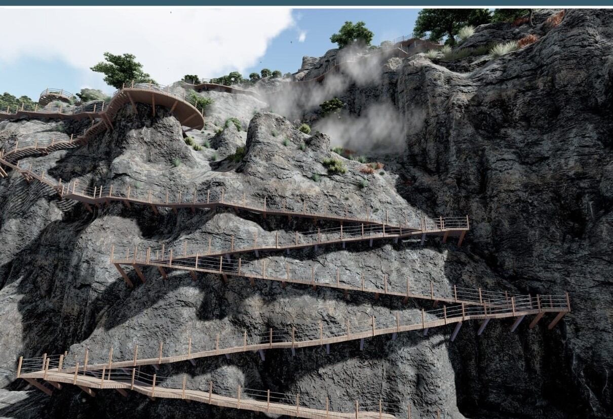 Recreación de la Pasarela en las Cimbras en Torres, presentada en FITUR 2025