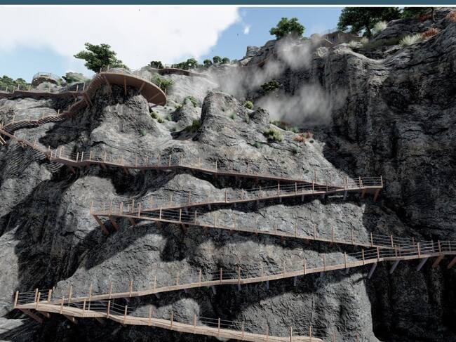 Recreación de la Pasarela en las Cimbras en Torres, presentada en FITUR 2025