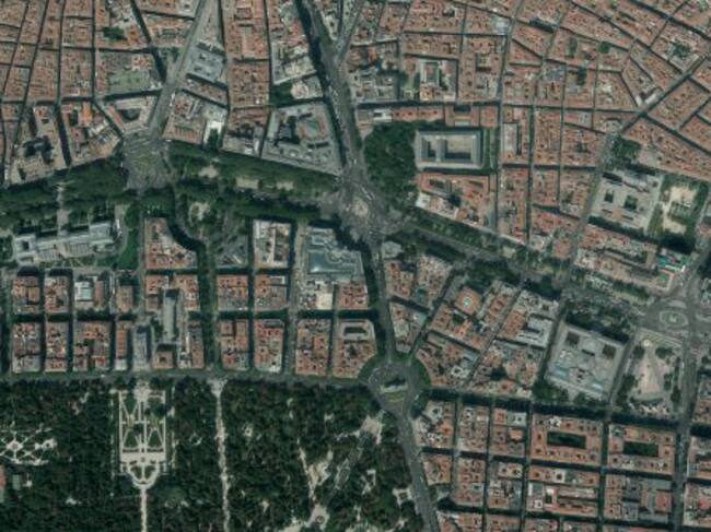 La imagen de la Cibeles y los alrededores desde el cielo