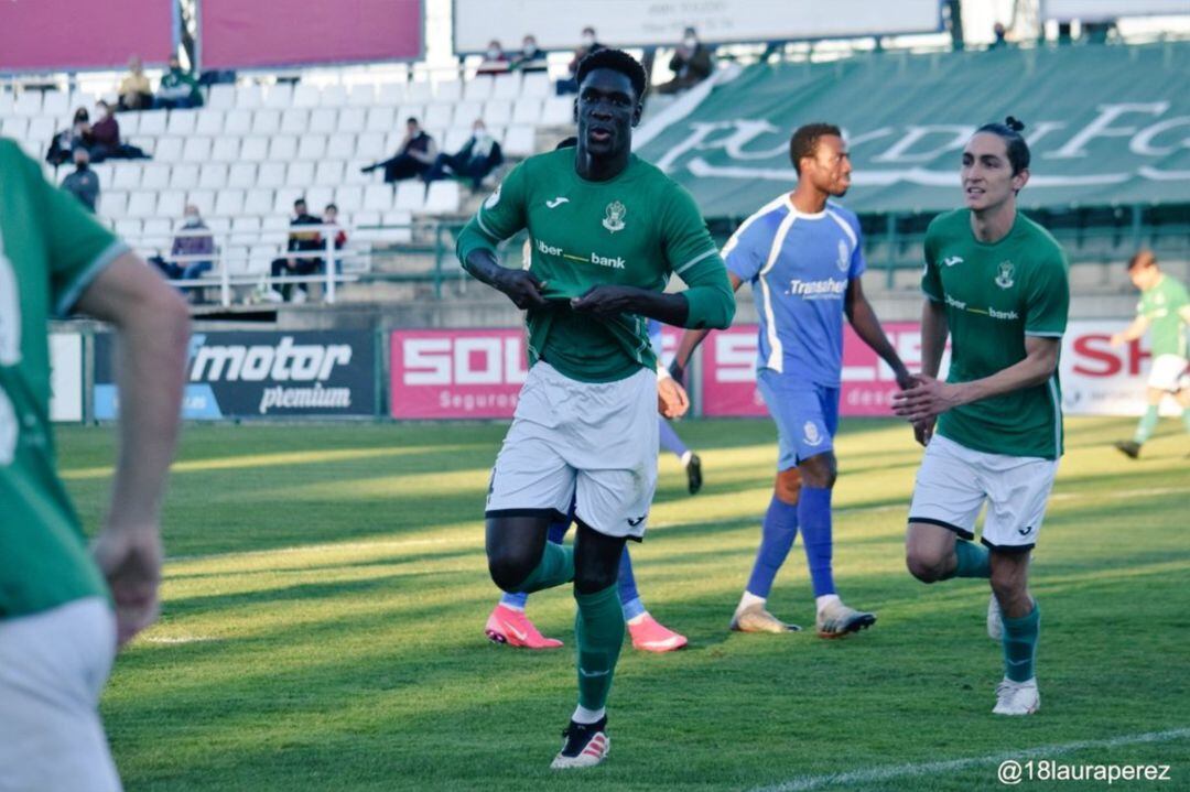 Mansour Seck celebra su gol del pasado domingo