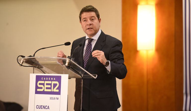 Emiliano García-Page, durante su intervención en &quot;Mirando por Cuenca&quot;