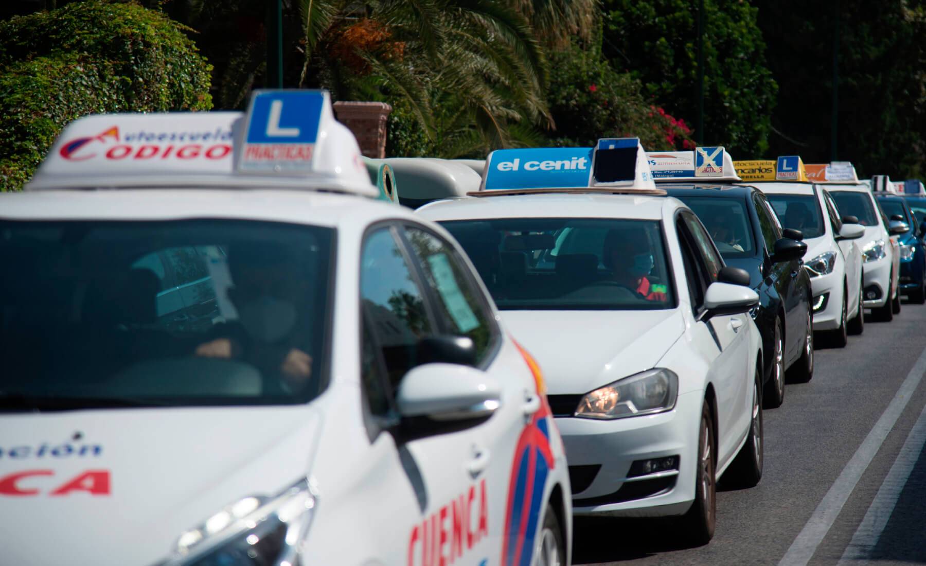 Coches de autoescuela, en una imagen de archivo.