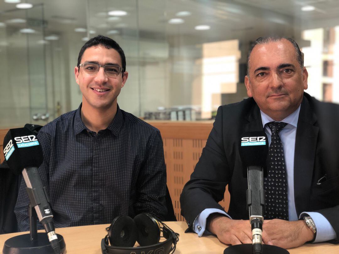 Mohamed el Amranai i Lluís Bigas abans d&#039;una entrevista a Soroll