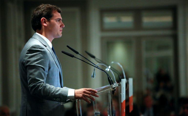 Albert Rivera durante un acto en Madrid esta semana