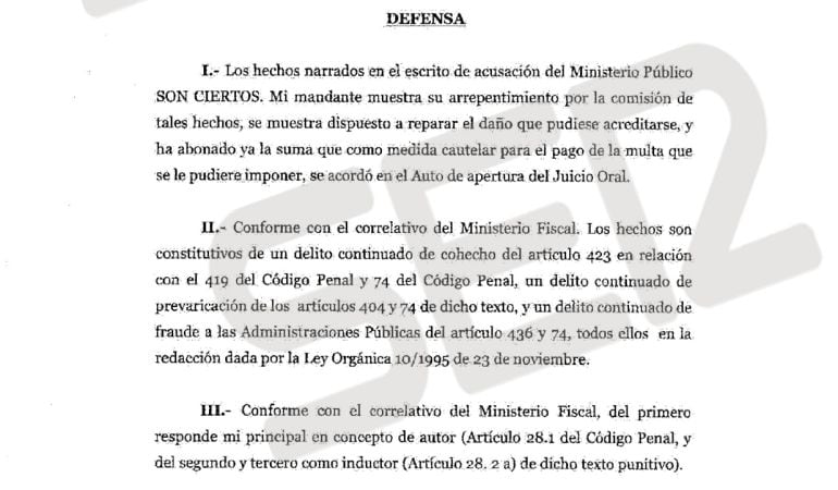 Escrito presentado en nombre de Alfonso García-Pozuelo ante el juez José de la Mata.