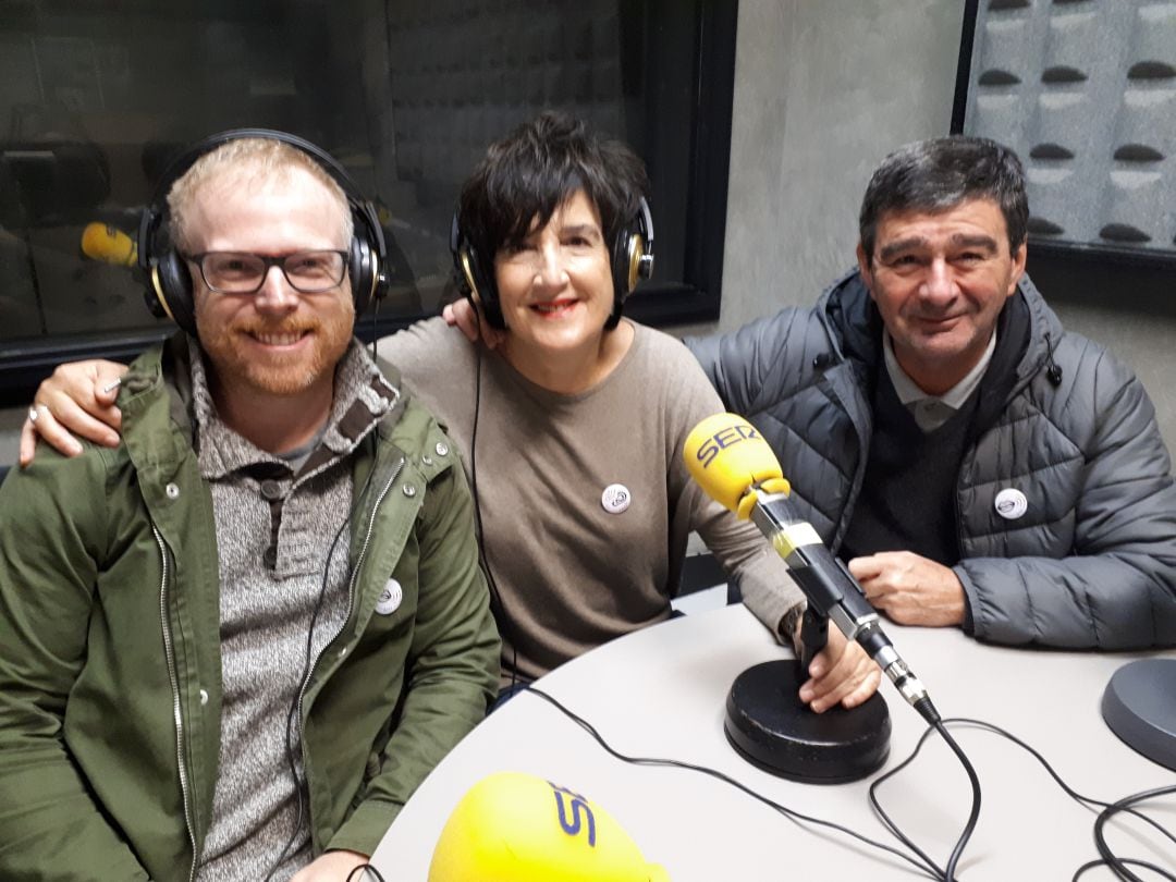 Jokin Elortza, María José Iriondo eta Joxe Mari Ulazia