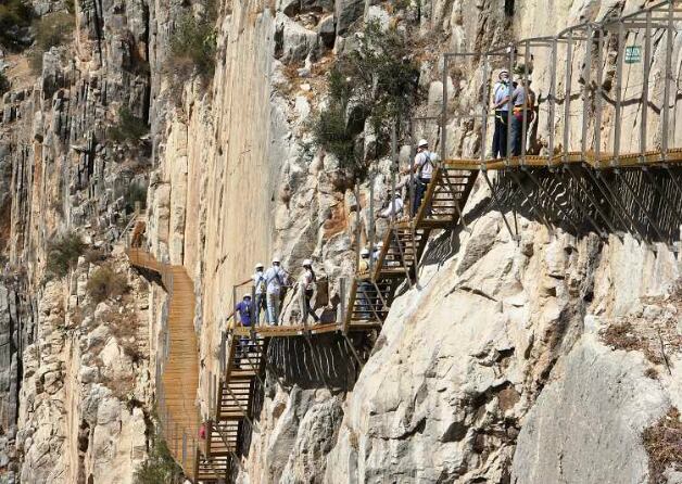 Estado del "Caminito del rey" en septiembre de 2014
