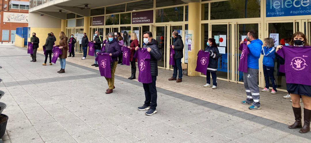 Imagen de una de las concentraciones contra la violencia machista de este 25 de noviembre en Leganés