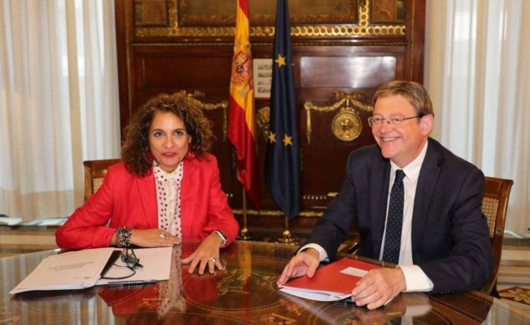 El president Ximo Puig y la ministra Montero en la reunión que mantuvieron esta semana